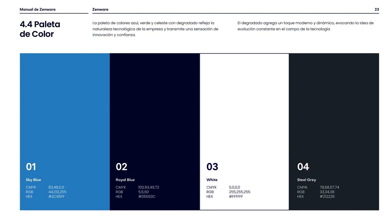 Zenware · Color palette
